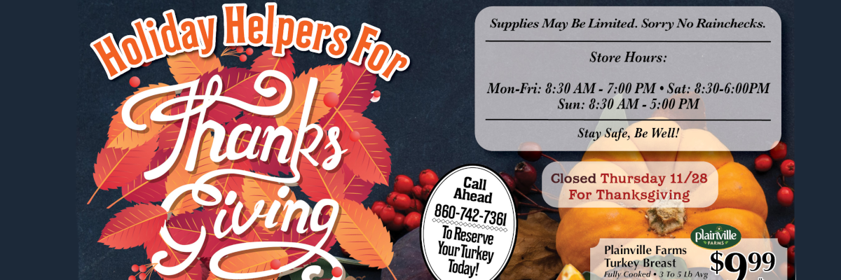 Holiday helpers for thanksgiving